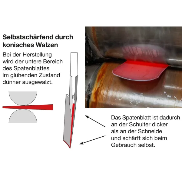 IDEAL-Spaten Premium Gärtner Form Doppelfederspaten mit Tritt Eschen-D-Stiel - Größe 2