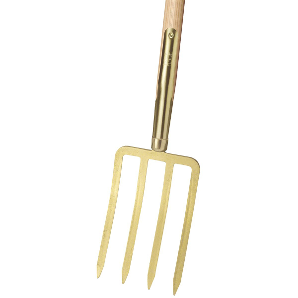 IDEAL-Spatengabel leicht Goldfarben Eschen-T-Stiel 85 cm 