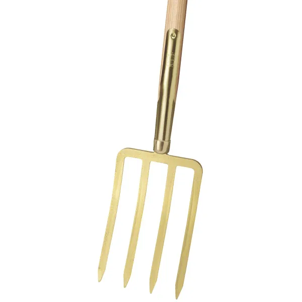 IDEAL-Spatengabel leicht Goldfarben Eschen-T-Stiel 85 cm