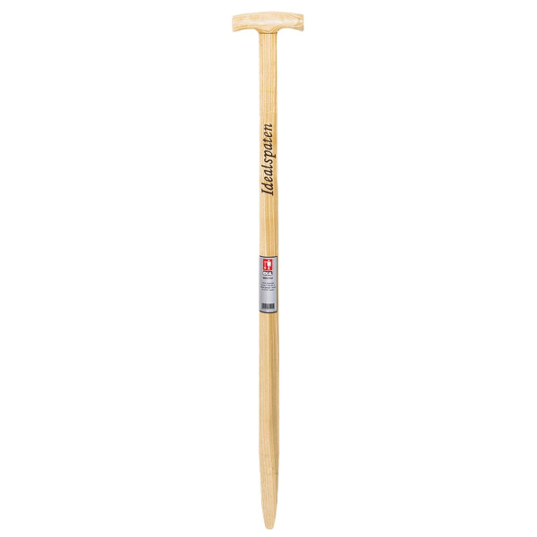 IDEAL-T-Stiel für IDEAL-Spaten gebogen, lackiert, mit Brennstempel 85 cm - Esche