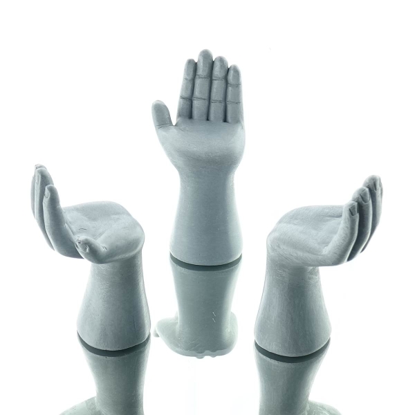 Kaemingk Abstandshalter Hände Grau für runde Pflanzgefäße 9 cm - Polyresin