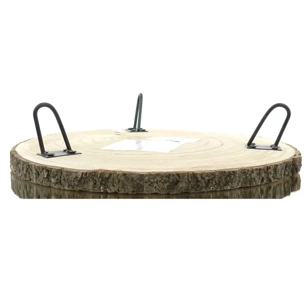 Kaemingk Baumscheibe auf 3 schwarzen Füßen Natur Ø ca. 35 cm - Paulownia Holz
