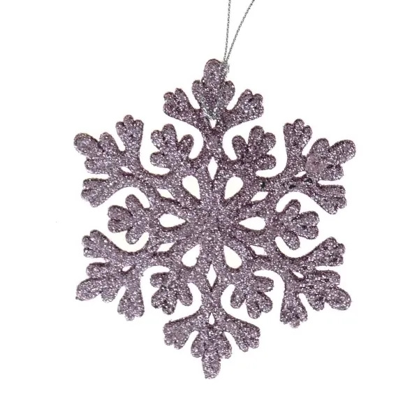 Kaemingk Bruchfester Weihnachtsschneeflockenanhänger Lilac lila Glitter Ø 9 cm Kaemingk Bruchfester Weihnachtsschneeflockenanhänger Lilac lila Glitter Ø 9 cm