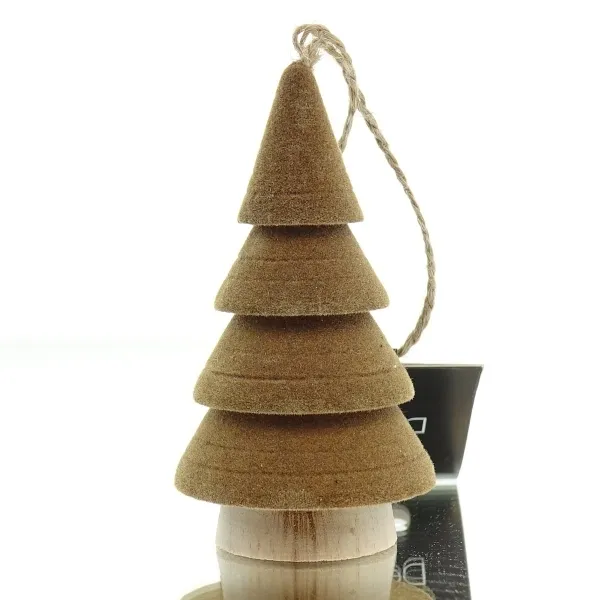 Kaemingk Christbaumanhänger Tanne Braun Ø 6 cm Höhe 10 cm - MDF Kaemingk Christbaumanhänger Tanne Braun Ø 6 cm Höhe 10 cm - MDF