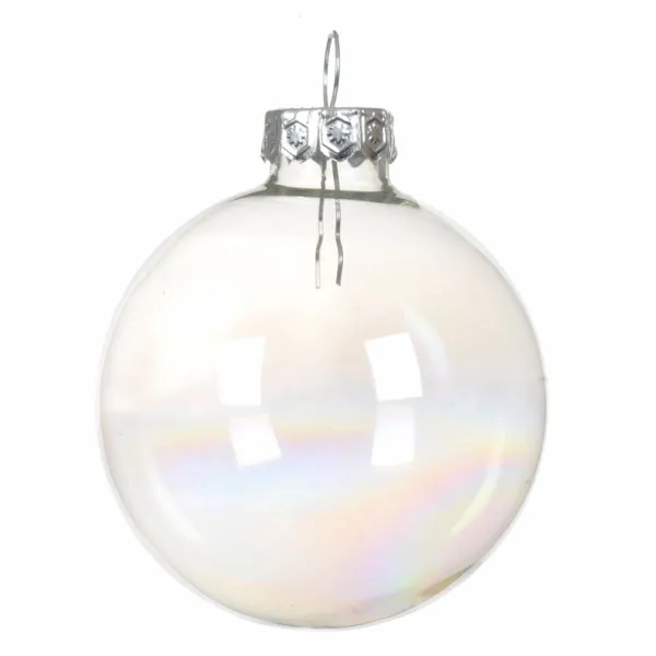 Kaemingk Christbaumkugeln tranparent-irisierend Ø 7 cm, aus Glas 8er Set