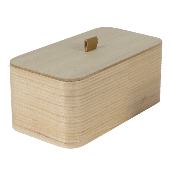 Kaemingk Deko-Box groß - natur/grau - Paulownia Holz