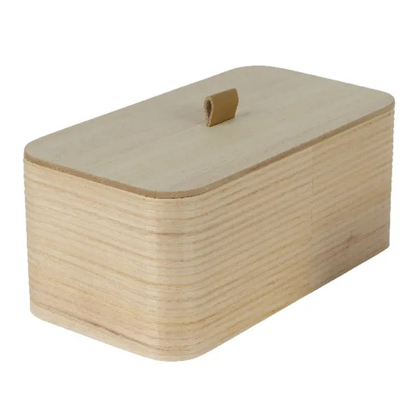 Kaemingk Deko-Box groß - natur/grau - Paulownia Holz