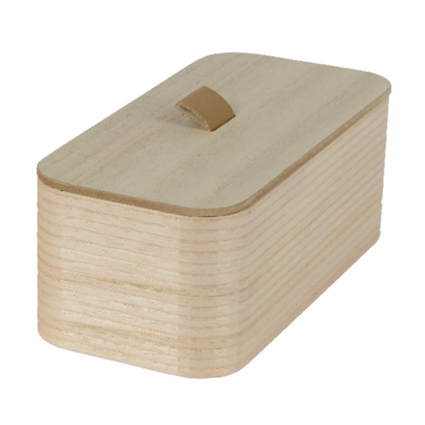 Kaemingk Deko-Box klein - natur/grau - Paulownia Holz