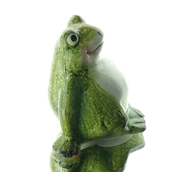 Kaemingk Deko-Figur Frosch Grün & weiß chillend 7 cm - Keramik