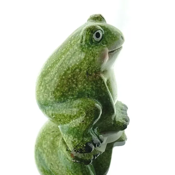 Kaemingk Deko-Figur Frosch Grün & weiß sitzend 7,5 cm - Keramik