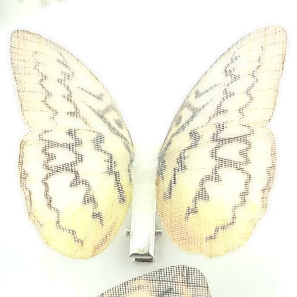 Kaemingk Deko-Schmetterlinge aus Organza mit Clip im 6 er Pack