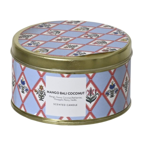 Kaemingk Duftkerze in Dose Mango Bali Coconut Ø 7,8 cm Höhe 4,5 cm - Wachs & Metall
