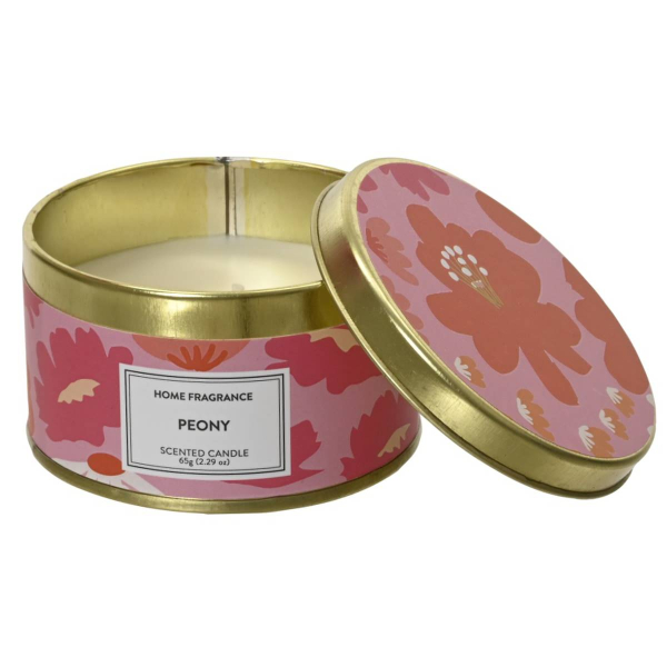Kaemingk Duftkerze in Dose Ø 7,8 cm H: 4,5 cm - Peony