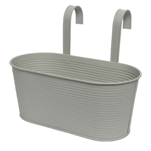 Kaemingk Einhängekasten Rille Cool Grey grau 32 cm - Metall