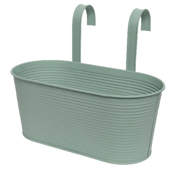 Kaemingk Einhängekasten Rille Mint Green grün 32 cm - Metall