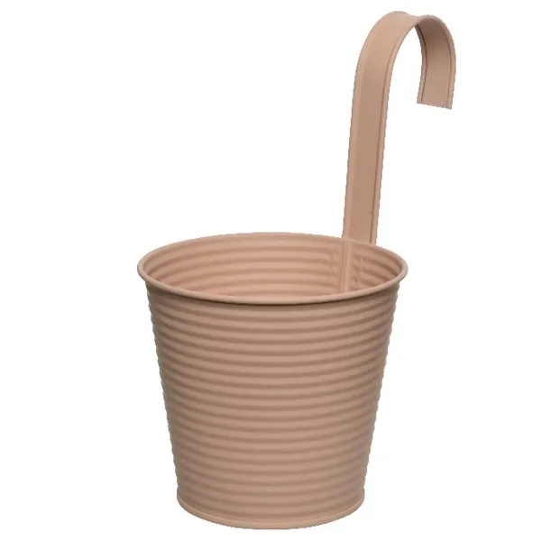 Kaemingk Einhängetopf Rille Soft Terra Ø 10 cm - Metall Kaemingk Einhängetopf Rille Soft Terra Ø 10 cm - Metall