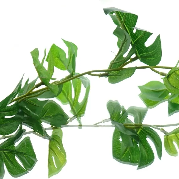 Kaemingk Fensterblatt - Monstera Grün Mini-Blatt Girlande 180 cm - Kunstpflanzen