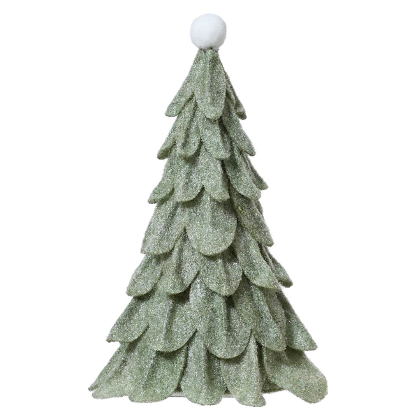 Weihnachtsdeko Tannenbaum Hellgrün/Grau 24 cm - Filz