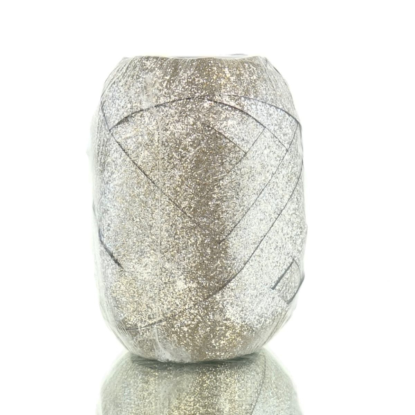 Kaemingk Geschenkband Creme mit Glitzereffekt - 20 Meter