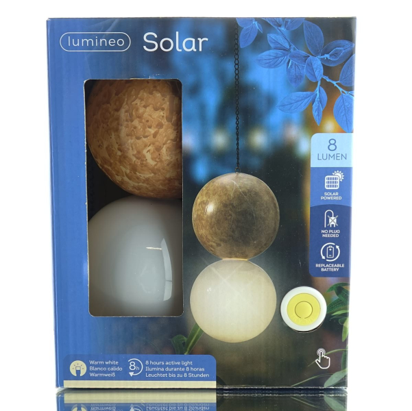 Kaemingk Hängelampe Solar - weiß - terracottafarben