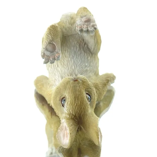 Kaemingk Hase Hellbraun auf Rücken liegend 6 cm - Polyresin