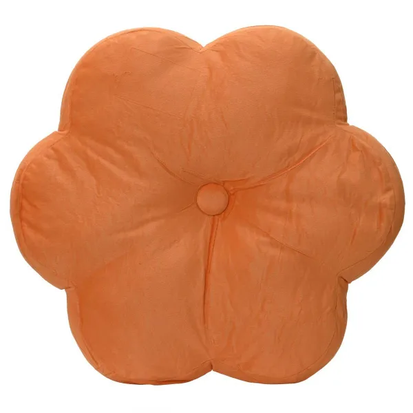 Decoris® Indoor-Kissen Blüte Orange Ø 38 cm - Polyester Decoris® Indoor-Kissen Blüte Orange Ø 38 cm - Polyester