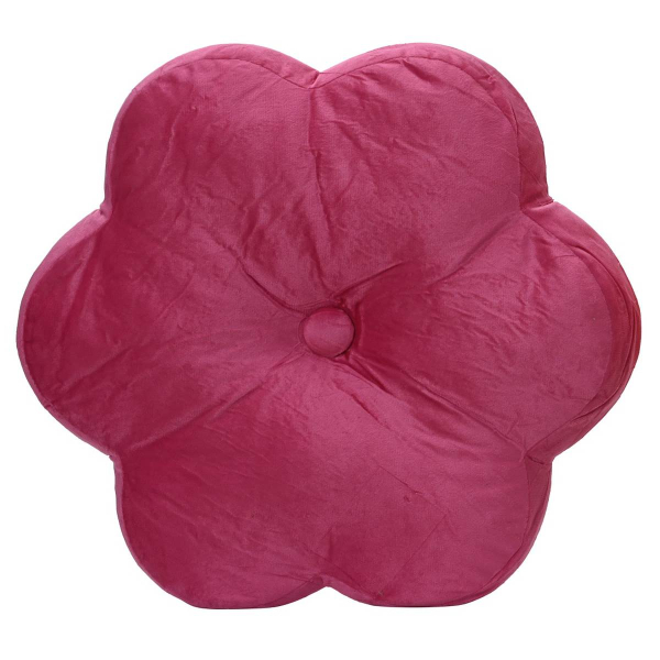 Decoris® Indoor-Kissen Blüte Pink Ø 38 cm - Polyester
