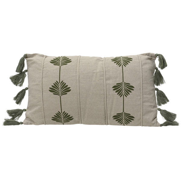 Kaemingk Indoor-Kissen Palmenblätter L: 3 W: 30 H: 50 cm - Polyester - Baumwolle