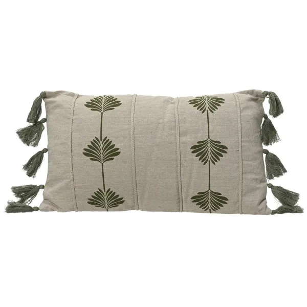 Kaemingk Indoor-Kissen Palmenblätter L: 3 W: 30 H: 50 cm - Polyester - Baumwolle
