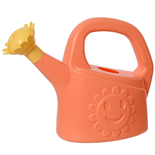 Kaemingk Kinder-Gießkanne - lachsfarbend mit Sonnenmotiv