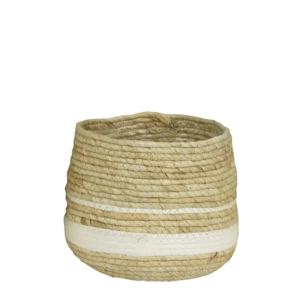 Kaemingk Korb aus Maisblättern S natur & Weiß Ø 20 cm Höhe 21 cm Kaemingk Korb aus Maisblättern S natur & Weiß Ø 20 cm Höhe 21 cm