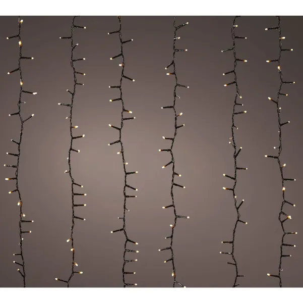 Lumineo LED Baumkaskade compact 9 Stränge 648 Lichter - softgold