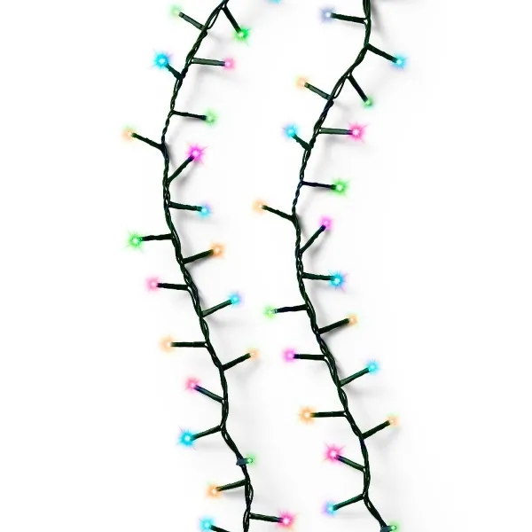 Lumineo LED Lichterkette Compact Twinkle grünes Kabel 16 Meter 750 Lichter - soft bunt