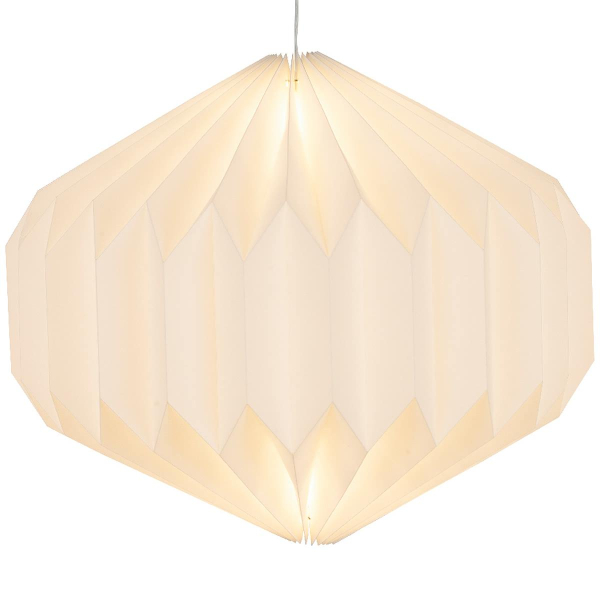 Lumineo Ornament-Hängelampe Weiß für den Außenbereich Ø 45 cm 6 LED - warmweiß