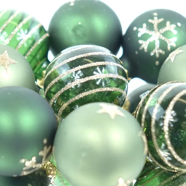 Kaemingk Micro-Weihnachtskugeln Rosemary grün Ø 3 cm 9er Set - Glas