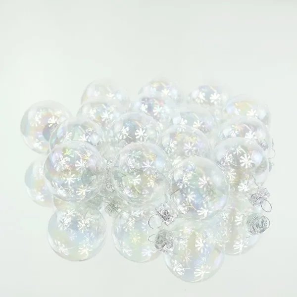 Kaemingk Mini-Kugeln transparent-iris ,Ø 3,5 cm aus Glas - 16er Set