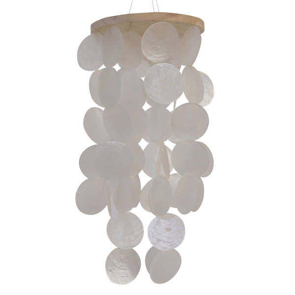 Decorisa® Muschel-Mobilé Weiß Ø 14,5 cm Höhe 36 cm - Capiz Muschel