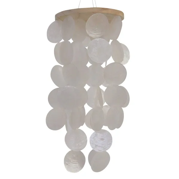 Decorisa® Muschel-Mobilé Weiß Ø 14,5 cm Höhe 36 cm - Capiz Muschel