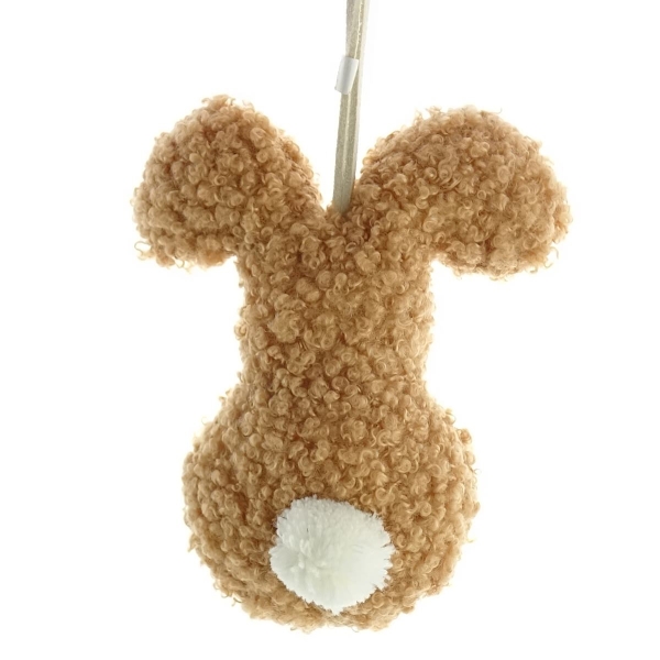 Kaemingk Oster-Anhänger Hase Teddy 2 Knickohren Cappuccino 11 cm