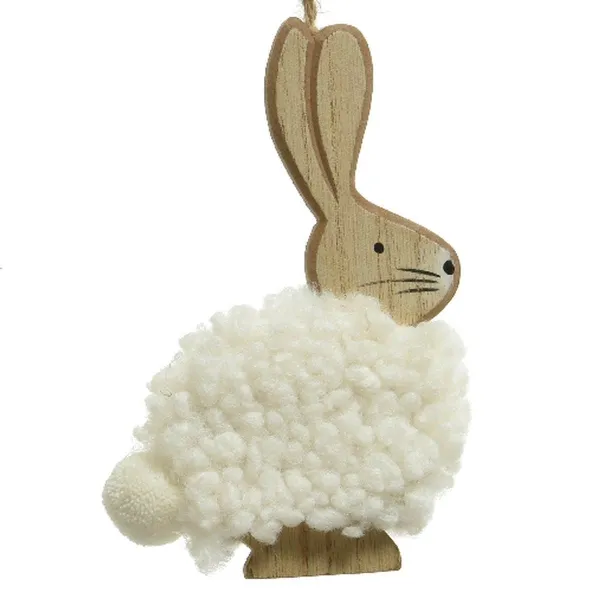 Kaemingk Oster-Hase Weiß 12 cm - MDF Kaemingk Oster-Hase Weiß 12 cm - MDF