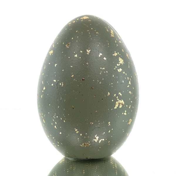 Kaemingk Osterdeko Austeller Ei - grün/gold - Kunststoff