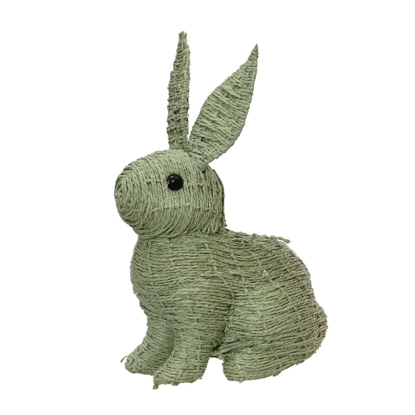 Kaemingk Osterdeko Austeller Hase - grün - Papierseil/Schaumstoff