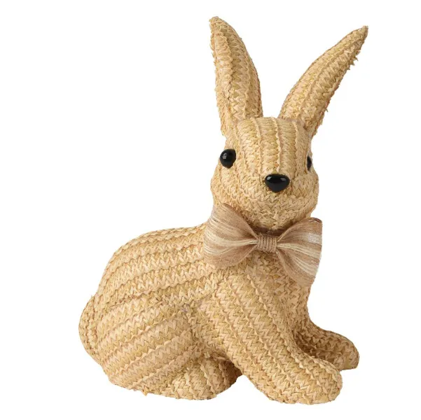 Kaemingk Osterdeko Austeller Hase sitzend - beige - Jutetseil/Schaumstoff