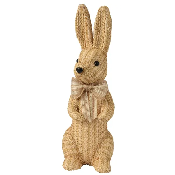 Kaemingk Osterdeko Austeller Hase stehend - beige - Juteseil/Schaumstoff