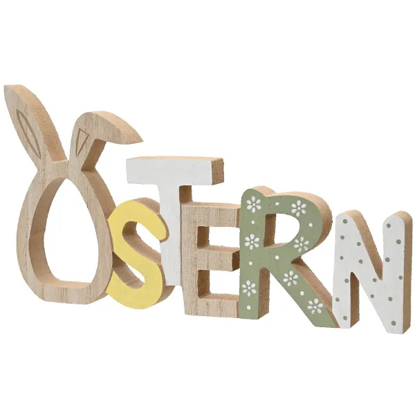 Kaemingk Osterdeko Austeller Schriftzug Ostern - pastellfarbend - FSC mix 70%
