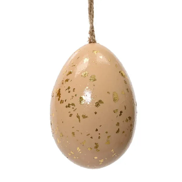 Kaemingk Osterdeko Hänger Ei - beige/gold