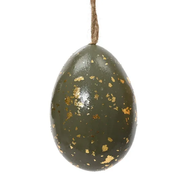 Kaemingk Osterdeko Hänger Ei - grün/gold