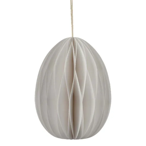 Kaemingk Osterdeko Papier-Ei Ø 17 cm Höhe 22 cm - weiß - 100% FSC