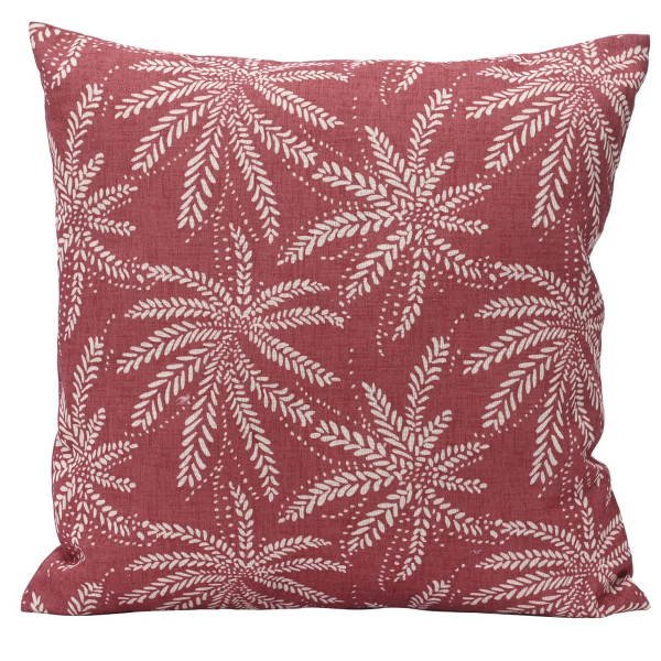 Kaemingk Outdoor-Kissen Palmenblätter rosa L: 3 W: 45 H: 45 cm - Polyester-Baumwolle