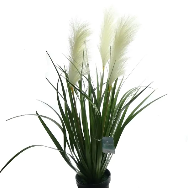 Kaemingk Pampasgras Weiß 3 Blütenstände & schwarzer Topf 70 cm - Kunstpflanzen Kaemingk Pampasgras Weiß 3 Blütenstände & schwarzer Topf 70 cm - Kunstpflanzen